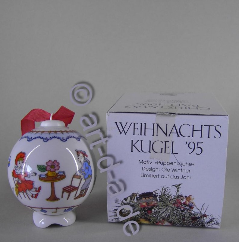 Hutschenreuther Weihnachtskugel Porzellan 1995